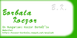 borbala koczor business card